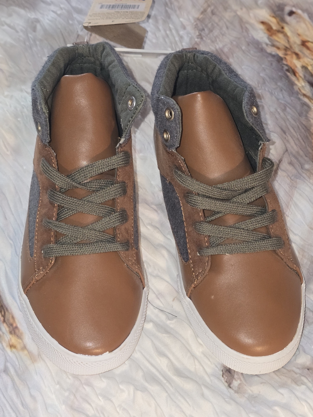 Carter's Brown and Gray High-Top Sneakers